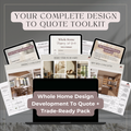 Design Development to Quote & Trade-Ready Pack | Whole Home