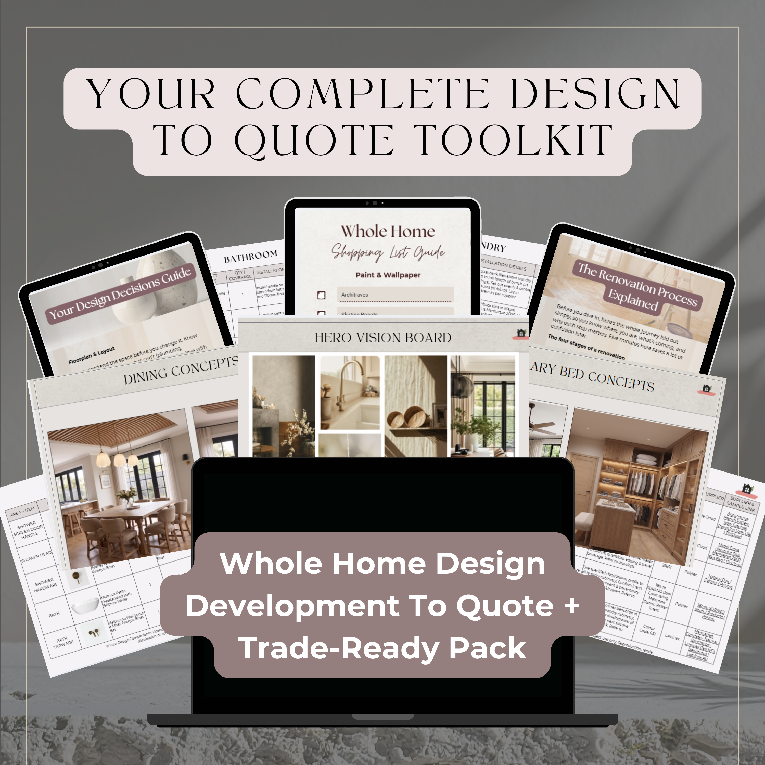 Design Development to Quote & Trade-Ready Pack | Whole Home