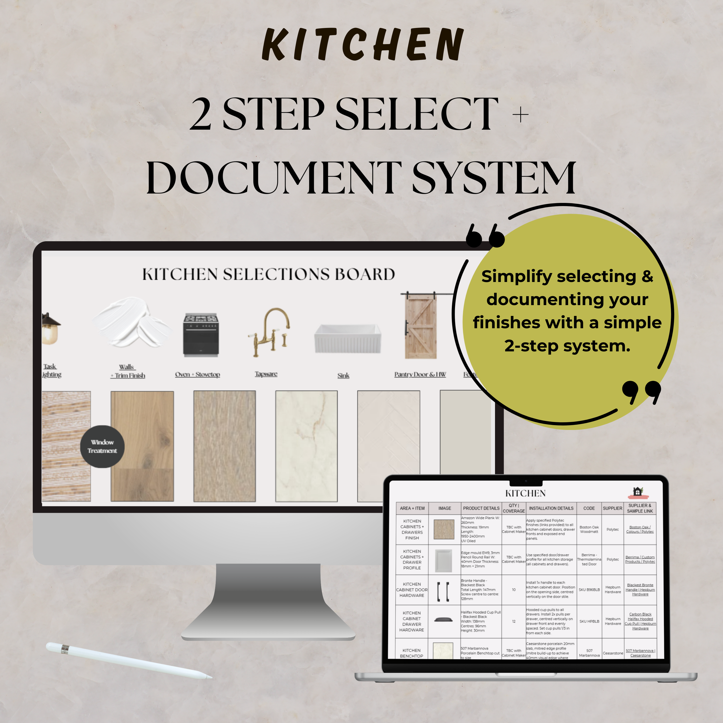 Step Select + Document System | Kitchen
