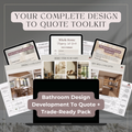 Design Development to Quote & Trade-Ready Pack | Bathroom