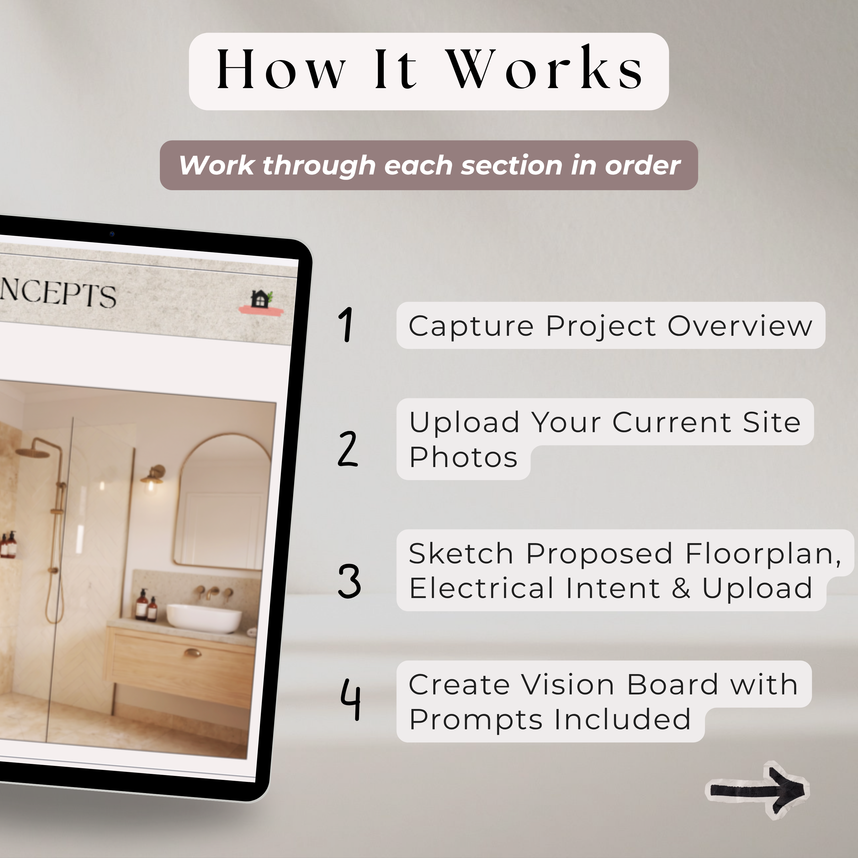 Guided Design Concept & Selections Brief | Bathroom