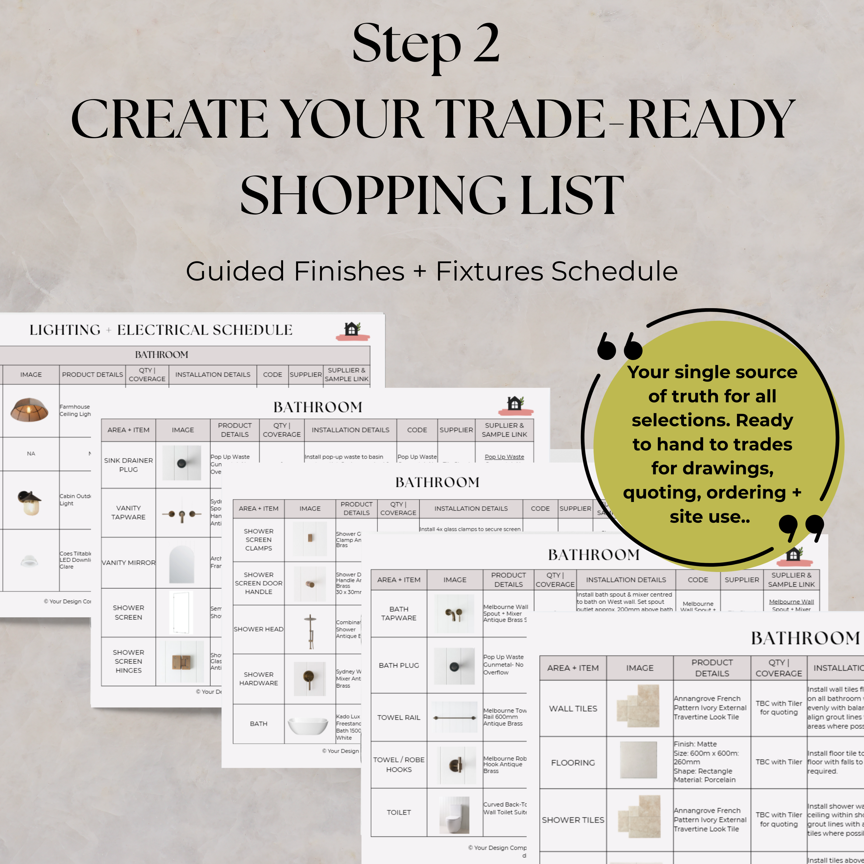 2 Step Select + Document System | Bathroom