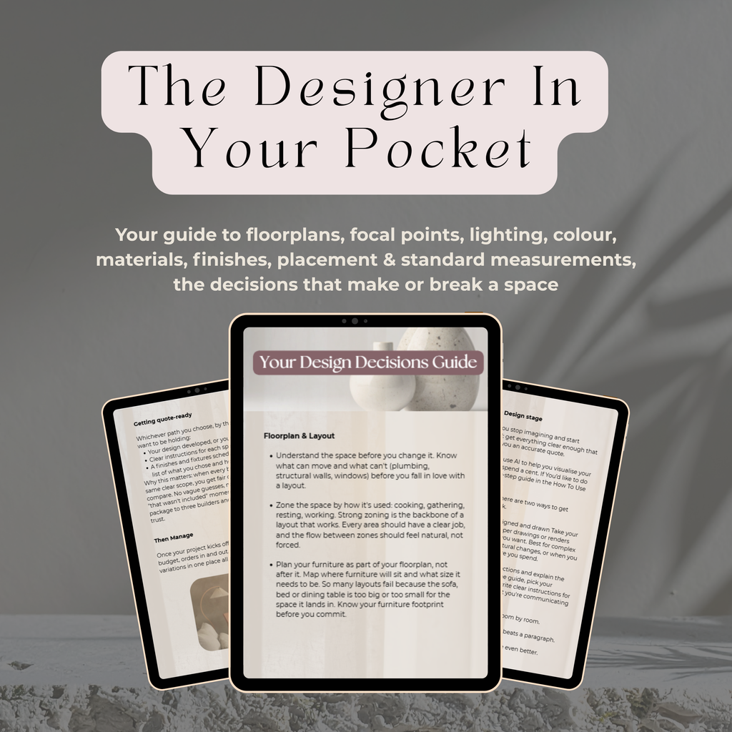 Design Development to Quote & Trade-Ready Pack | Laundry