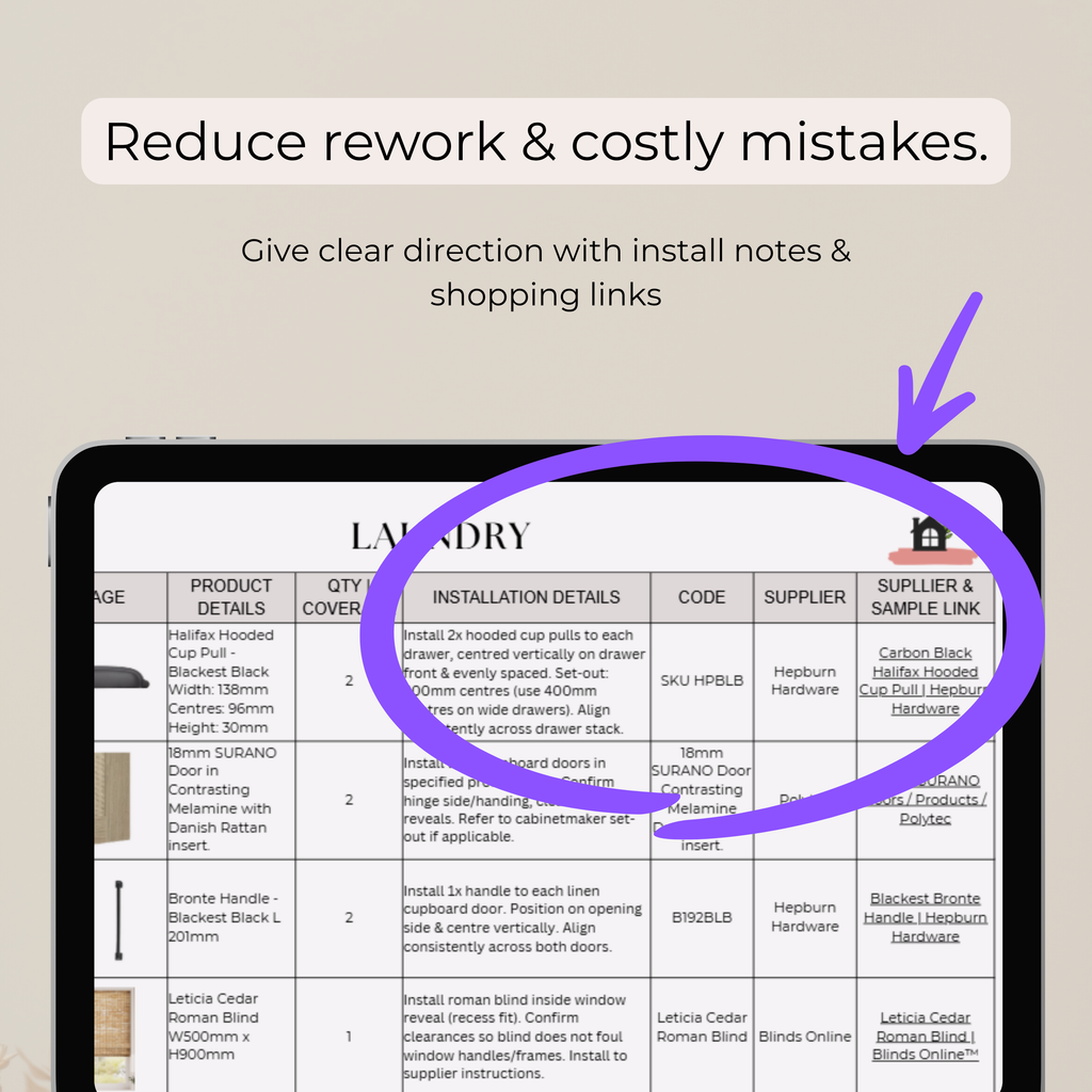 Trade + Quote Ready Finishes & Fixtures Pack | Laundry