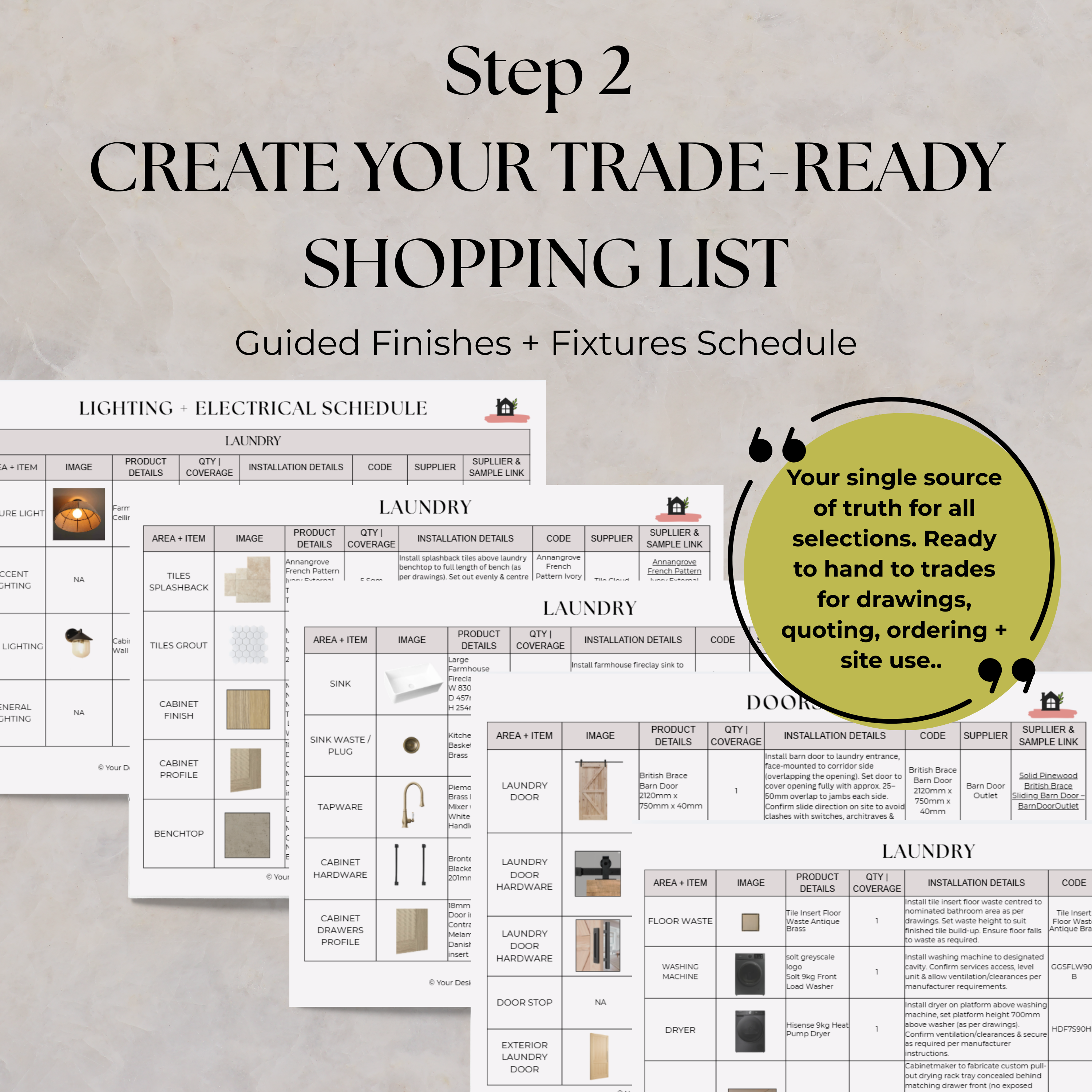 2 Step Select + Document System | Laundry