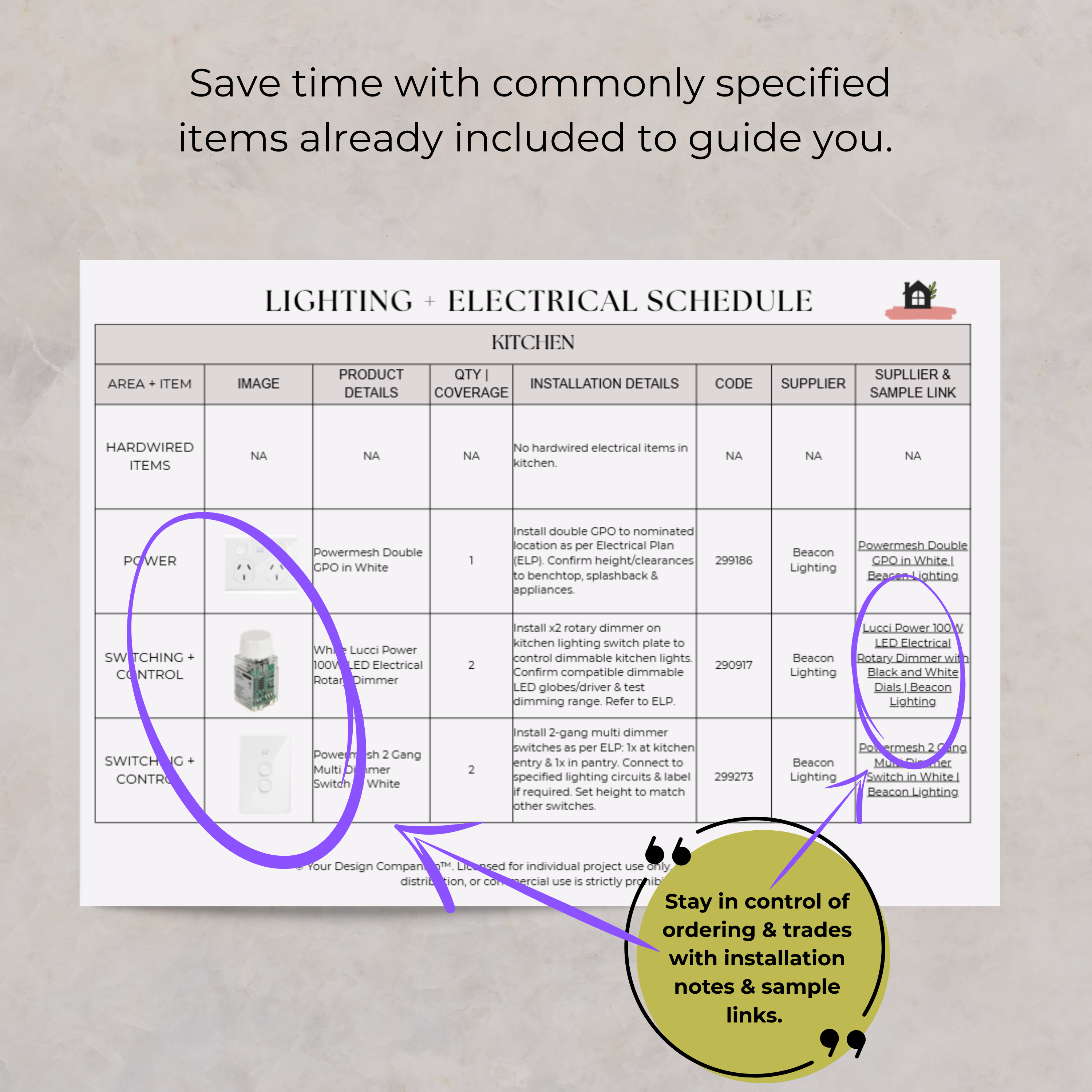 Step Select + Document System | Kitchen
