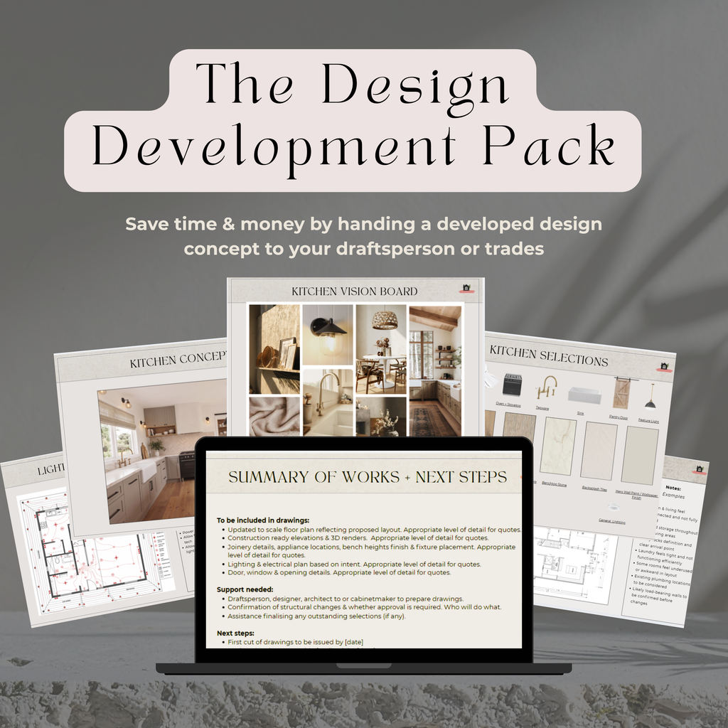 Design Development to Quote & Trade-Ready Pack | Kitchen