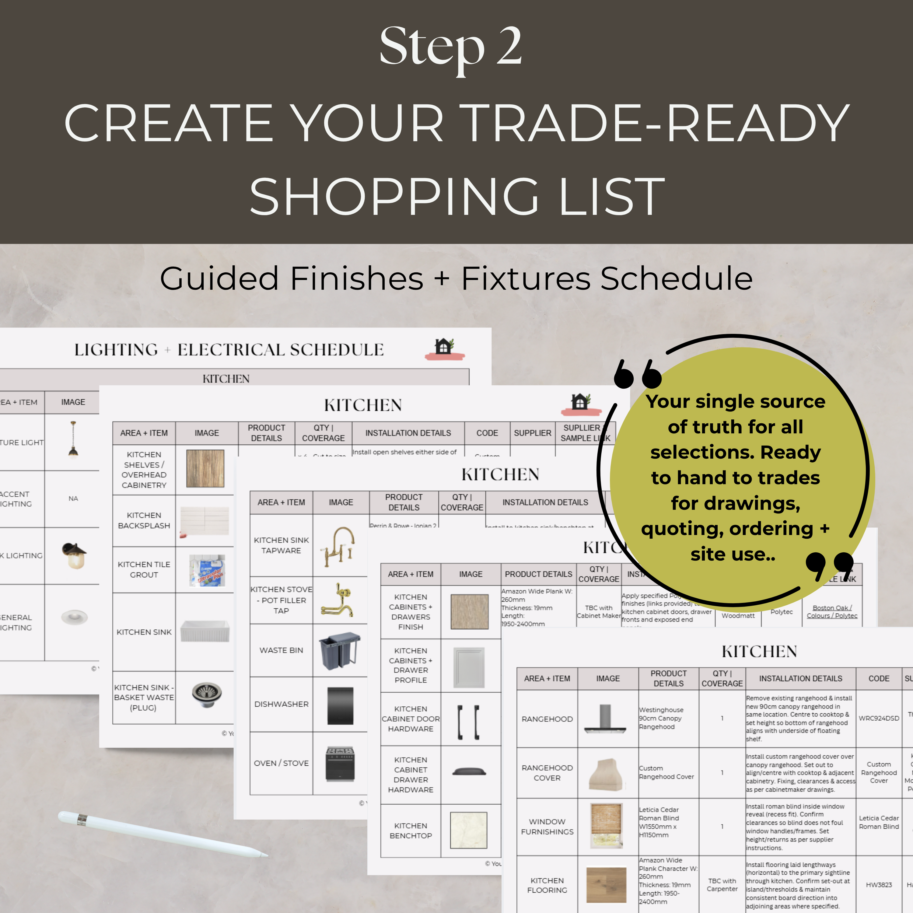 2 Step Select + Document System | Kitchen