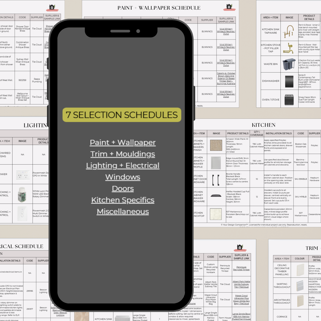 Trade + Quote Ready Finishes & Fixtures Pack | Kitchen