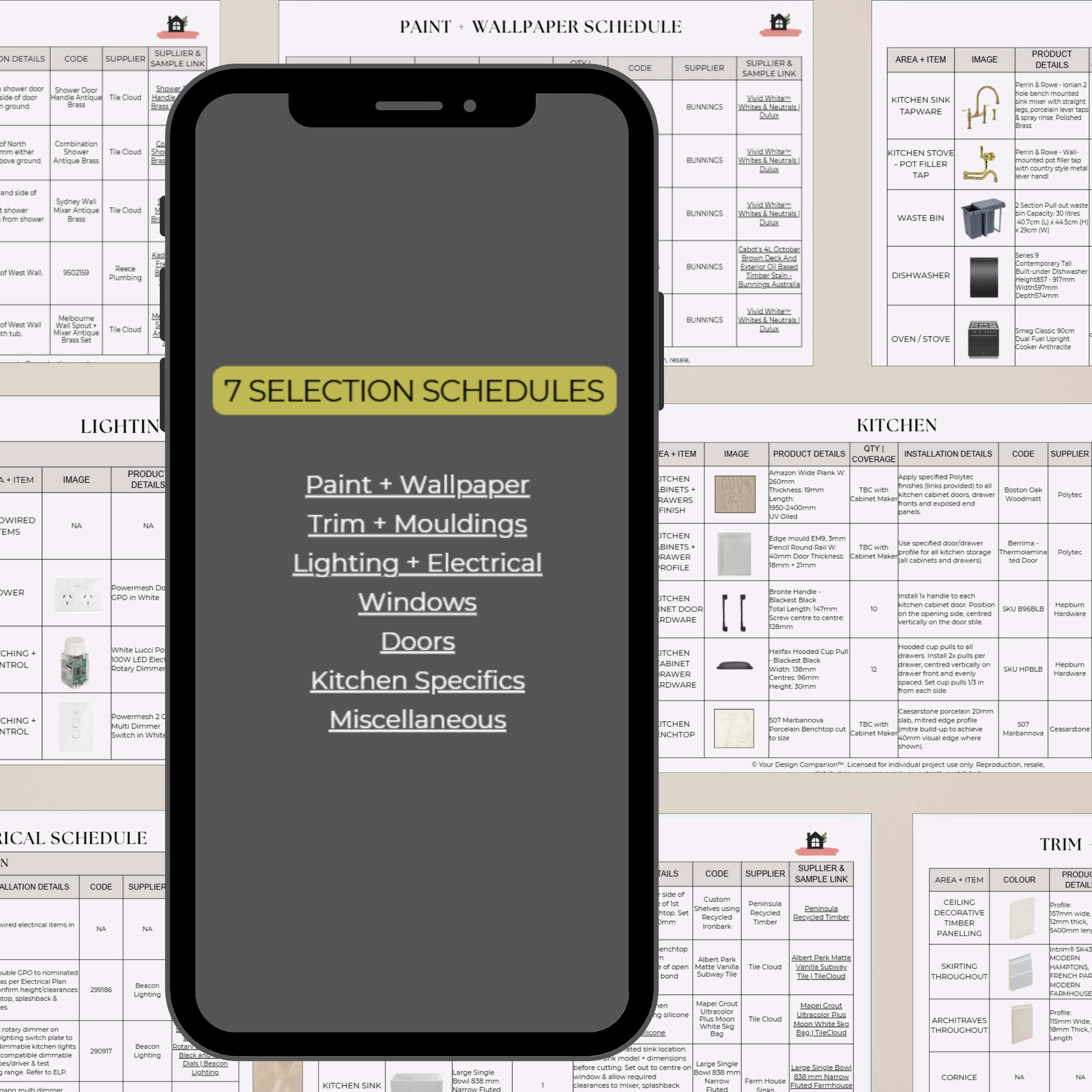 Trade + Quote Ready Finishes & Fixtures Pack | Kitchen