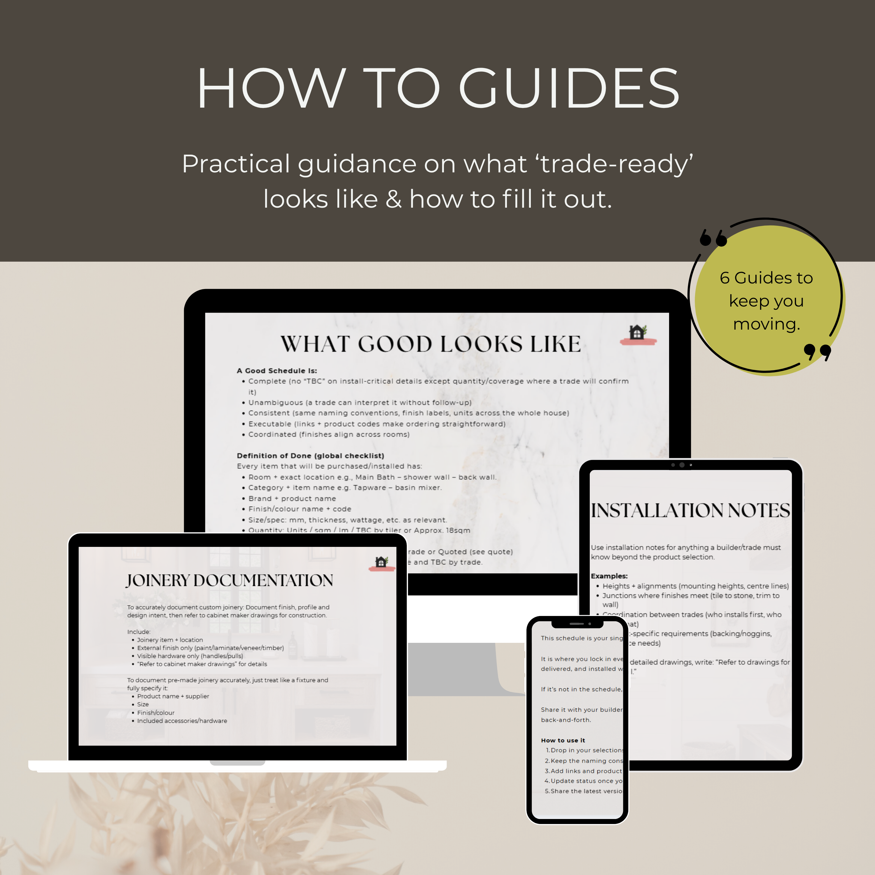 Trade + Quote Ready Finishes & Fixtures Pack | Whole Home - Internal