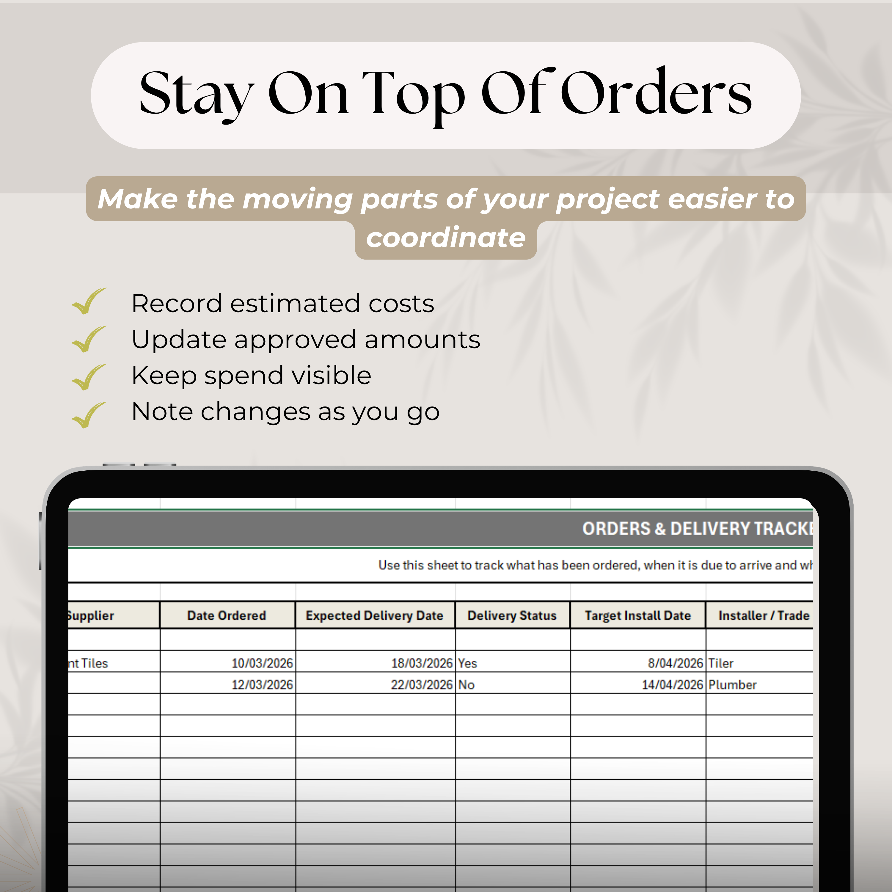 Budget & Orders Management System