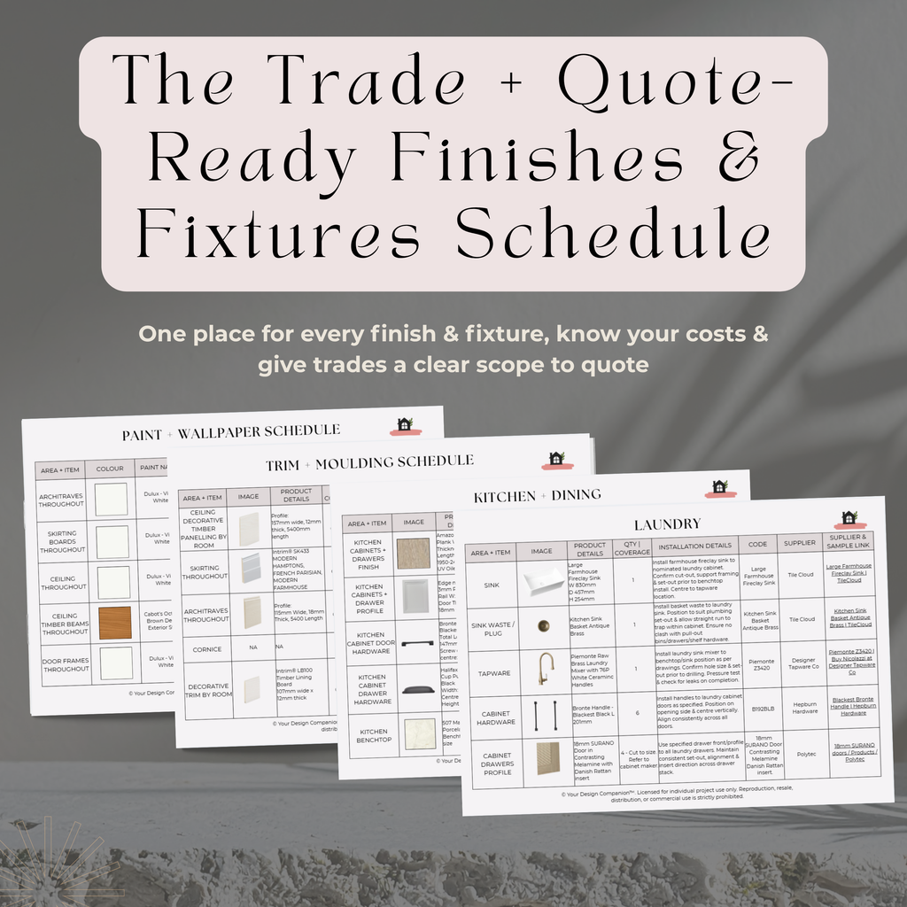 Design Development to Quote & Trade-Ready Pack | Whole Home
