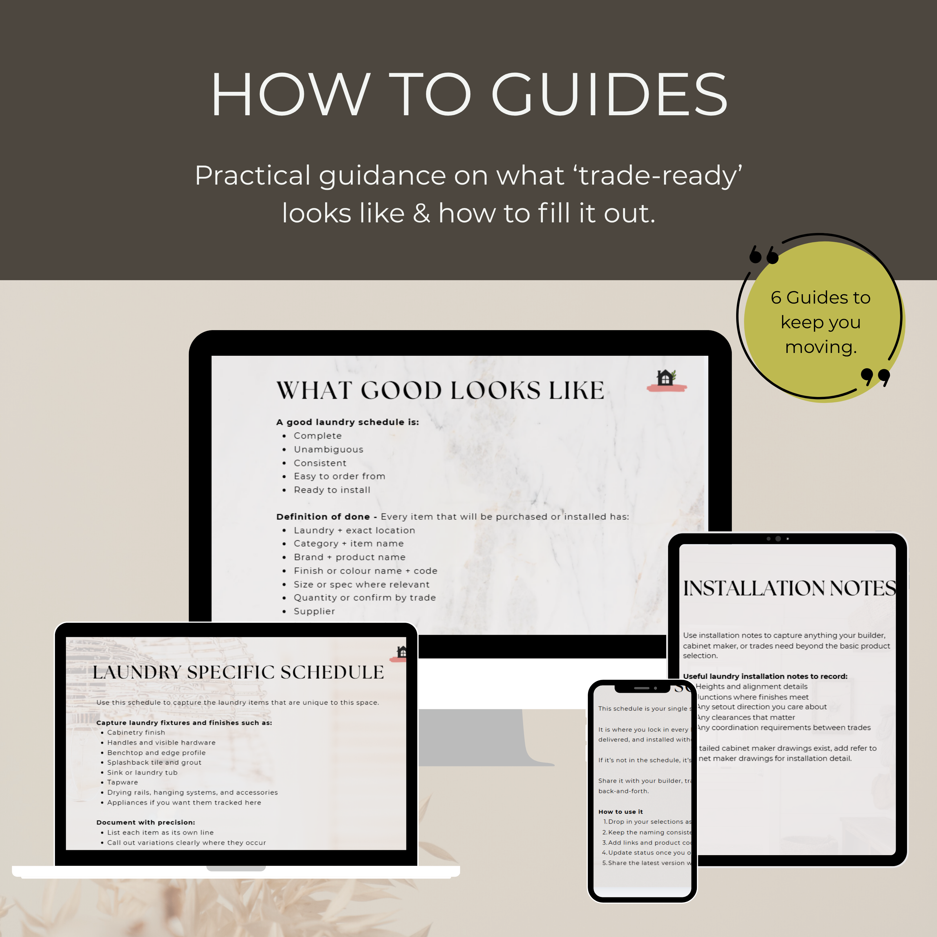Trade + Quote Ready Finishes & Fixtures Pack | Laundry
