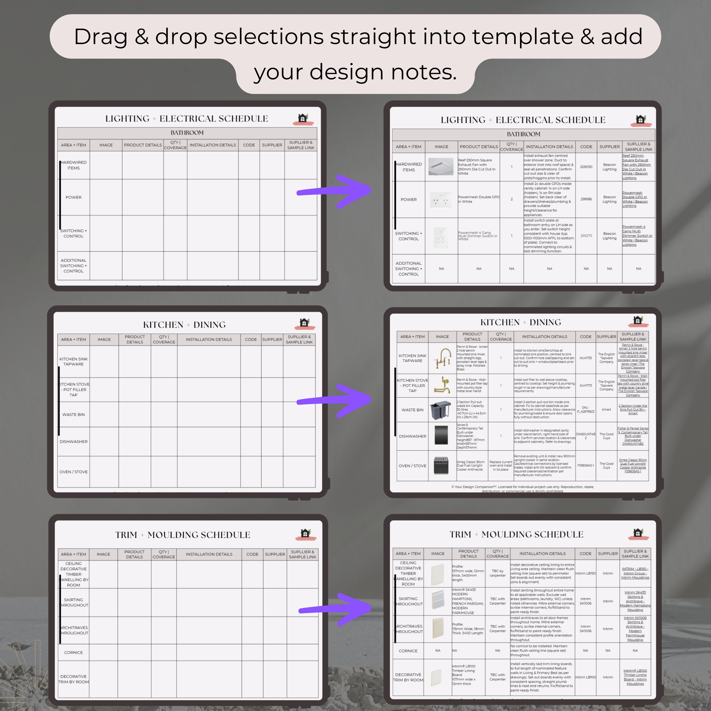 Design Development to Quote & Trade-Ready Pack | Kitchen