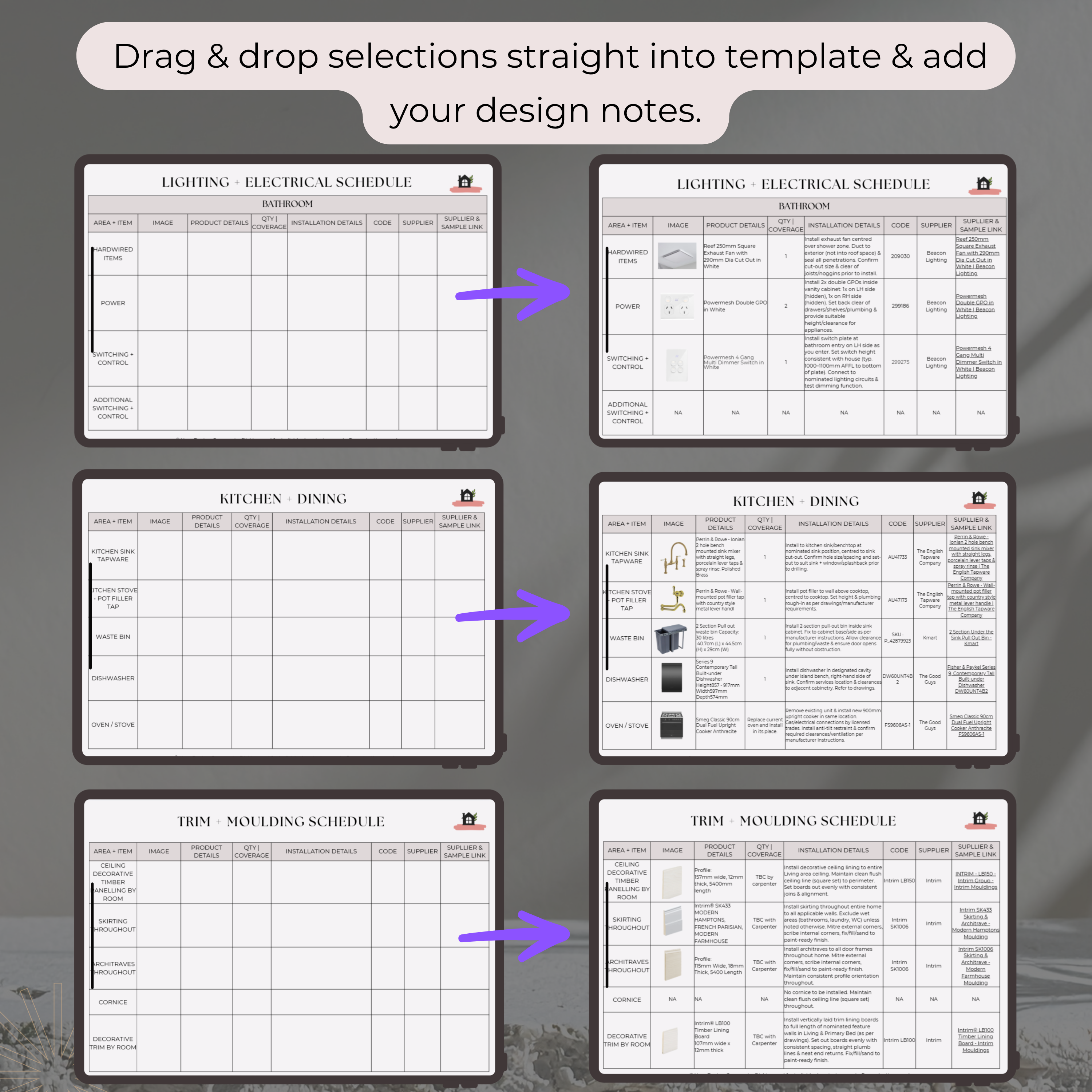 Design Development to Quote & Trade-Ready Pack | Whole Home