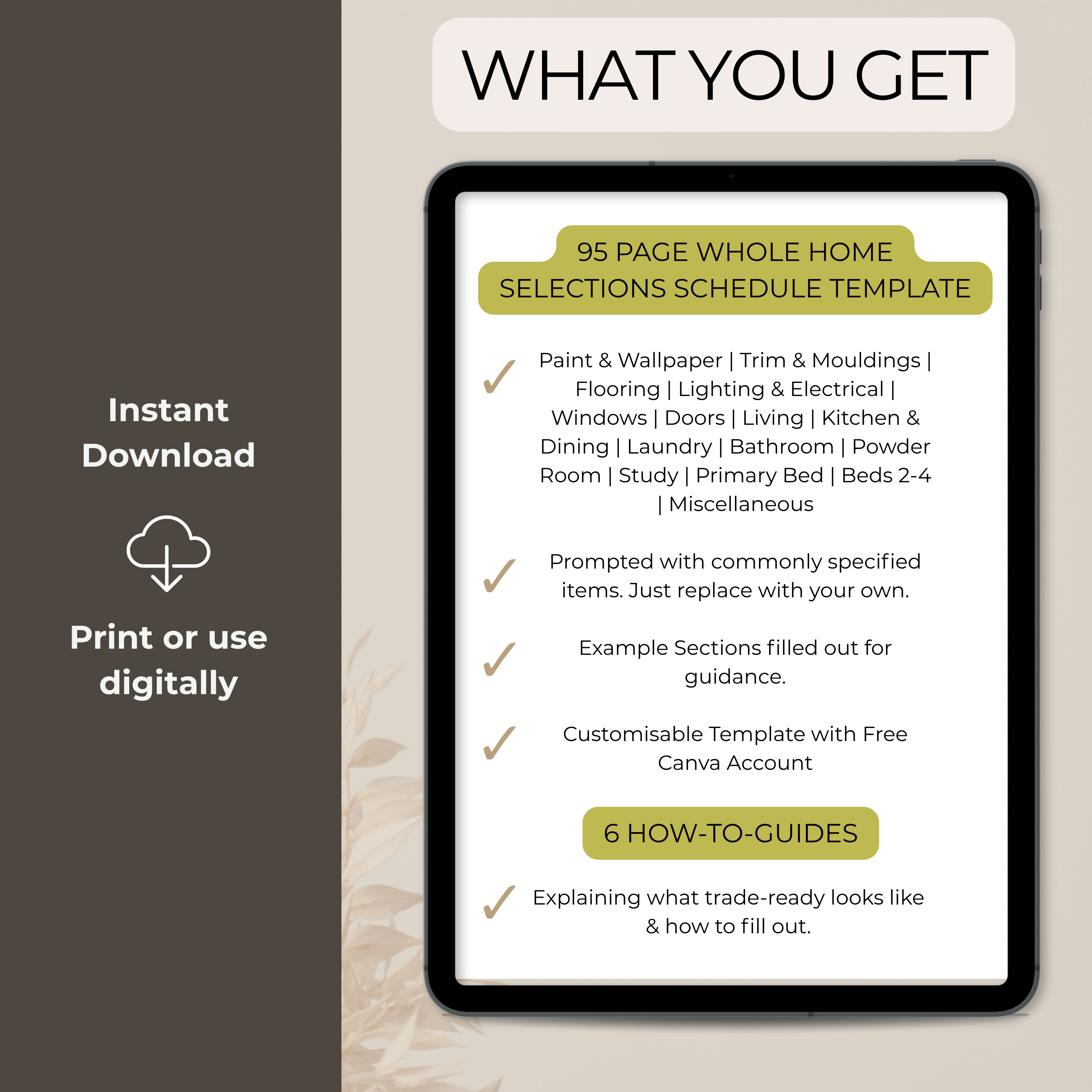 Trade + Quote Ready Finishes & Fixtures Pack | Whole Home - Internal