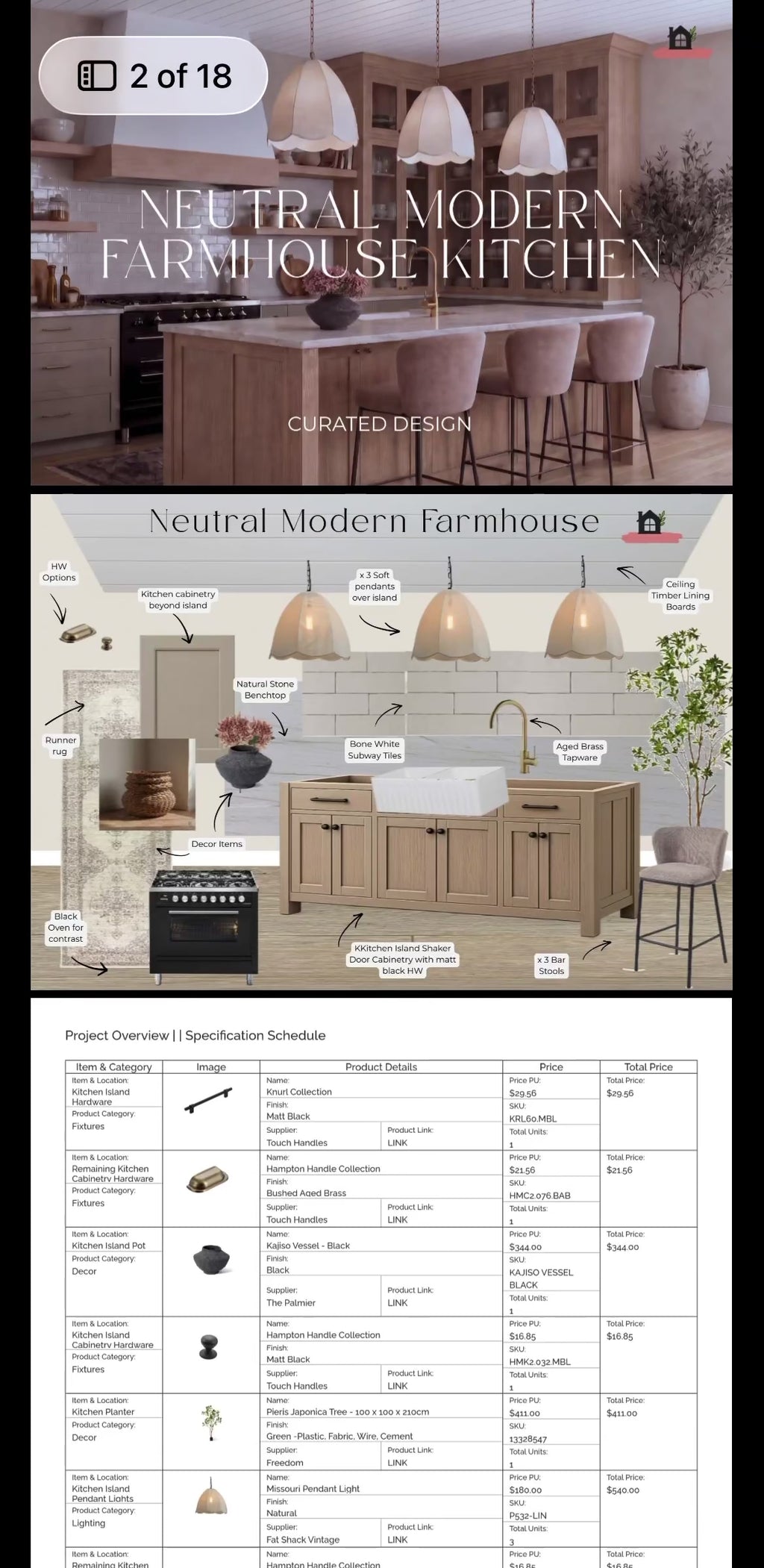 Ready To Shop Design | Neutral Modern Farmhouse Kitchen