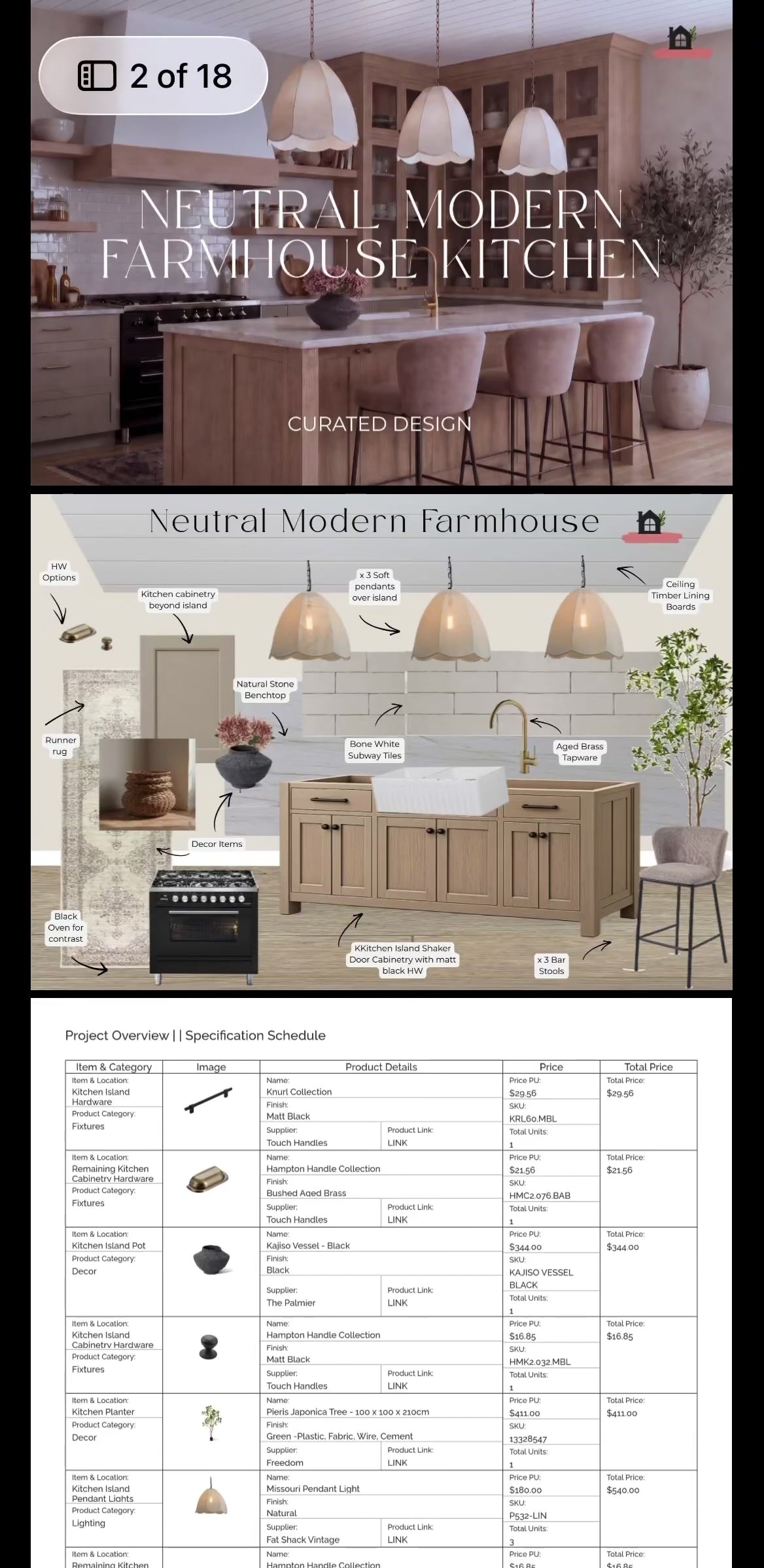Ready To Shop Design | Neutral Modern Farmhouse Kitchen